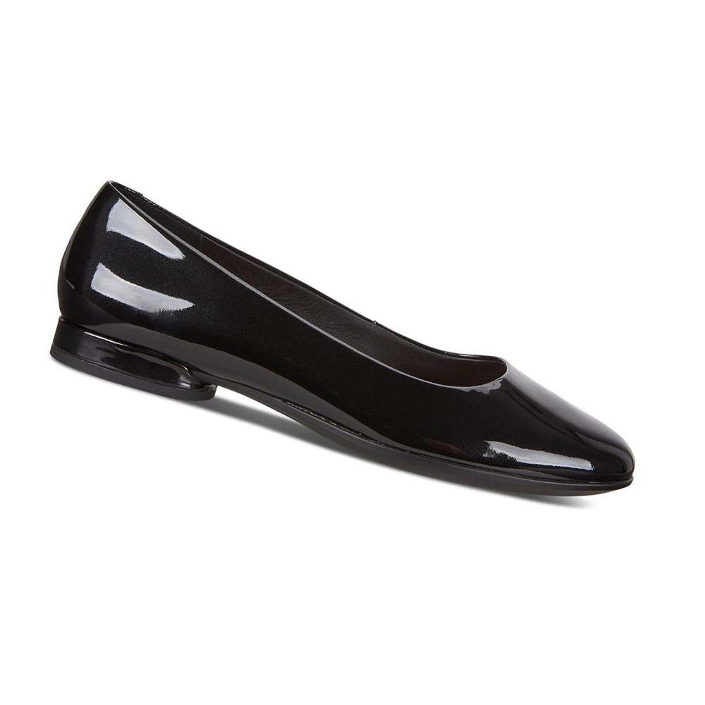 Ecco Anine Ballerina Pensko Dame Svarte | NO 95CTV